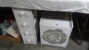 A Bathroom Linen Box/Seat And 1 Other