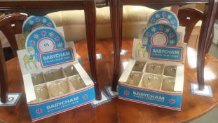 4 vintage party packs of Babycham (6 glasses per pack)