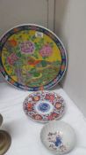 A Japanese charger, a plate and a dish,