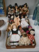 A quantity of costume dolls.