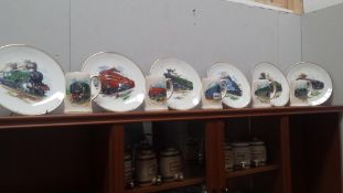 A quantity of railwayana plates and pottery tankards
