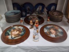 A quantity of collector's plates and figures etc.