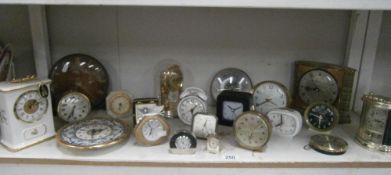 A large selection of mantel and smaller clocks