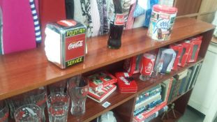 A Collection Of Coca Cola Glasses Etc.