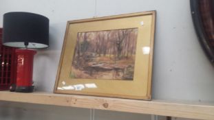 A framed and glazed rural scene watercolour signed J G Sykes