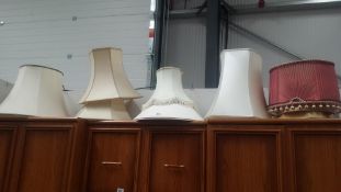 A large quantity of lamp shades