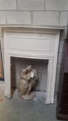 A painted fire surround.
