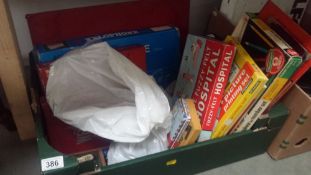 A box containing old games,