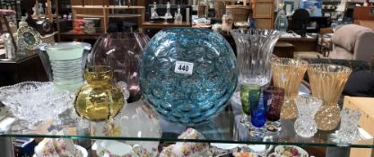 A quantity of Art glass including vases etc.