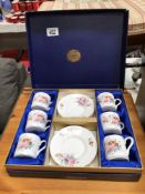 A boxed 12 piece Coalport coffee set