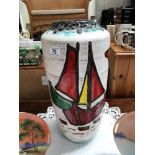 A large German pottery vase A/F