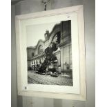 A framed and glazed picture of a steam train entitled 'Accident'