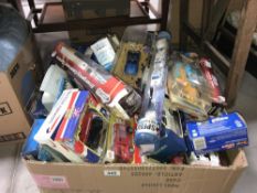 A large box of miscellaneous boxed Diecast models including Burago etc.