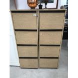 2 wood effect filing cabinets
