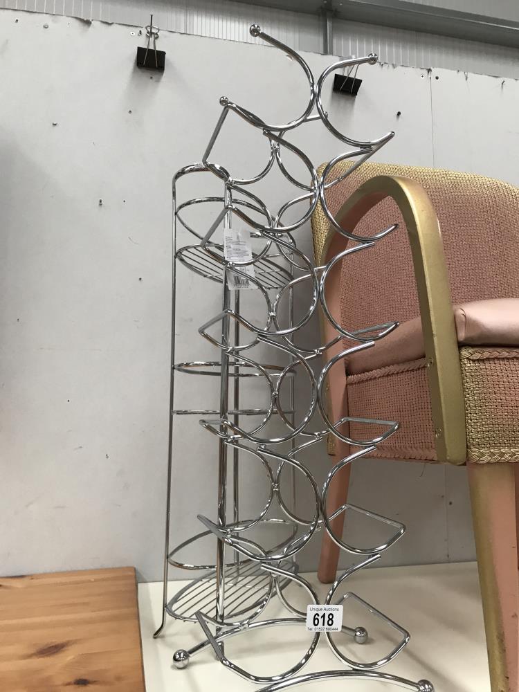 2 chrome wire kitchen storage stands