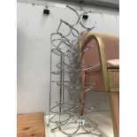 2 chrome wire kitchen storage stands