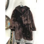 A vintage faux fur coat