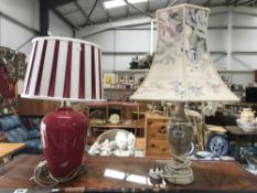 A marble table lamp and 1 other