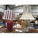 A marble table lamp and 1 other