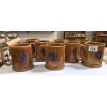 8 Manikin cigars golden jubilee 1927 - 1877 pottery tankards