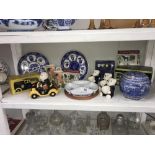 A shelf of Ringtons tea promotional advertising items