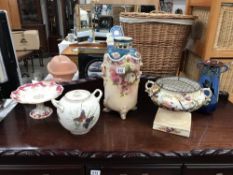 A quantity of 19th and 20th Century pottery vases etc.