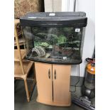 A fish tank on stand