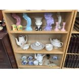 A quantity of China including Royal Doulton teapot, coffee pot, plates, Radford vase etc.