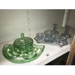 2 deco glass dressing table sets