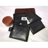 A quantity of leather wallets etc.