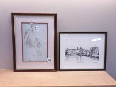 2 framed and glazed pictures