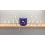 A quantity of Babycham glasses and ice bucket