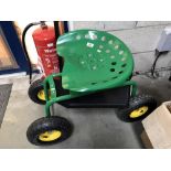 A good quality gardeners seat on wheels