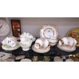 A Foley bone china tea set and 1 other