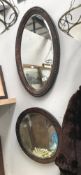 2 vintage mirrors with lacquered frames