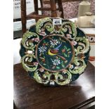 A HB Quaregnon Belgium pottery display plate