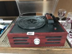 A modern retro record player