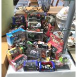 A quantity of boxed Diecast motorbikes