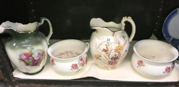 2 Staffordshire pottery,