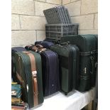 7 suitcases,