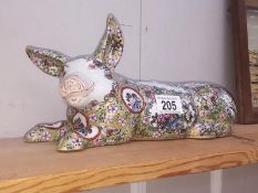 An oriental hand painted pig