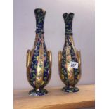 A pair of French floral vases A/F