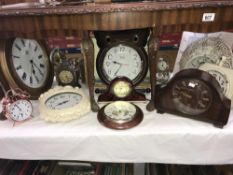 A Smiths Westminster chime mantle clock and others