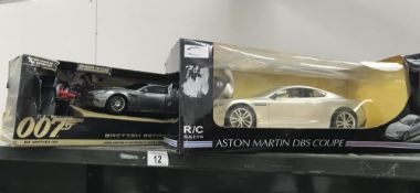 A James Bond 007 die another day remote control Aston Martin and 1 other