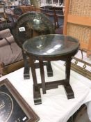 A pair of folding eastern tea tables.