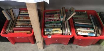 3 boxes of vintage books.
