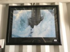 A framed and glazed John Guichard picture of a lighthouse