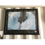 A framed and glazed John Guichard picture of a lighthouse