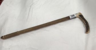 A riding crop with horn handle A/F