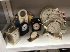 A mixed lot of clocks